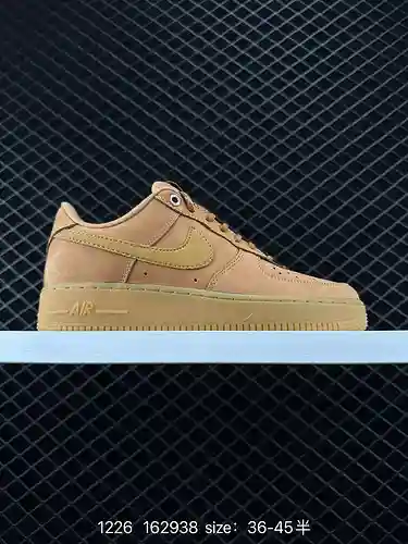 9 Zapatillas informales Nike Air Force Low AF clásicas Air Force One de color trigo a nivel de empre
