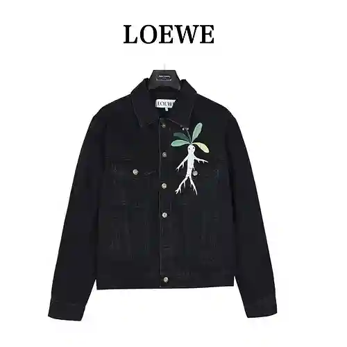 LOE*WE / Luo Yiwei 23Fw chaqueta vaquera bordada con estampado de mandrágora