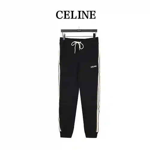 Pantalón leggings CE Céline con cincha lateral y logo bordado