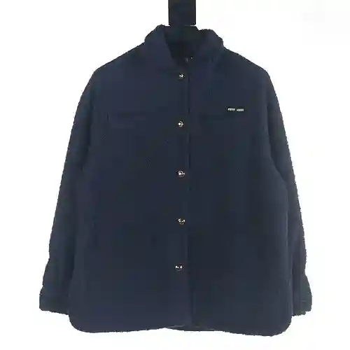 MIUMIU Miu Miu 23FW chaqueta perfumada pequeña de lana rizada