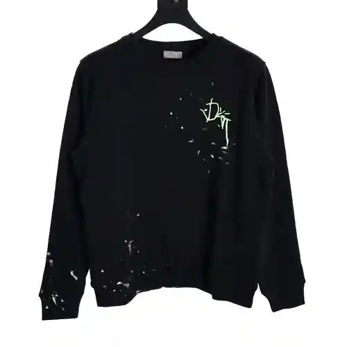 sudadera con cuello redondo y estampado de salpicaduras de tinta CD Joint