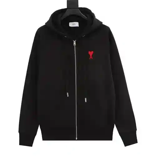 Chaqueta con cremallera bordada y logo clásico de A*mi/Love