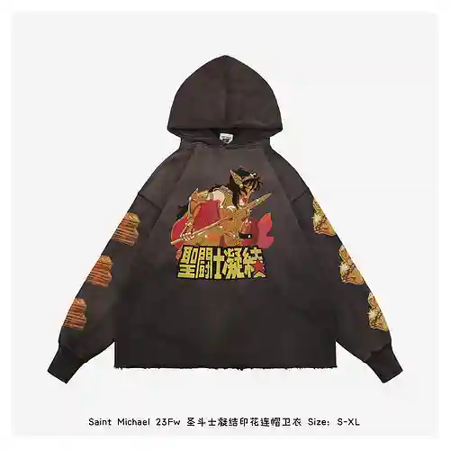 Saint*Michael 23Fw Saint Seiya sudadera con capucha y estampado condensado