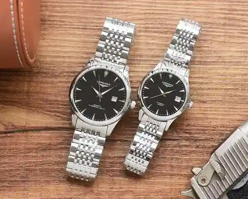 Pedido original personalizado nuevo reloj Longines para parejas con movimiento mecánico completament