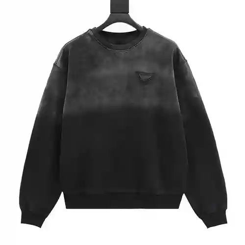 Pra*da/Prada sudadera con cuello redondo y logo triangular lavado degradado
