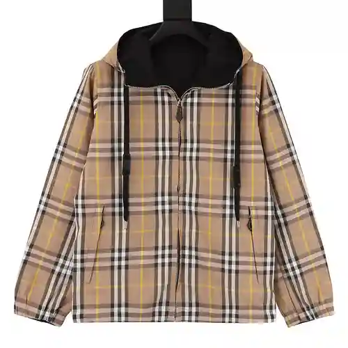 BBR nueva chaqueta con cremallera reversible a cuadros