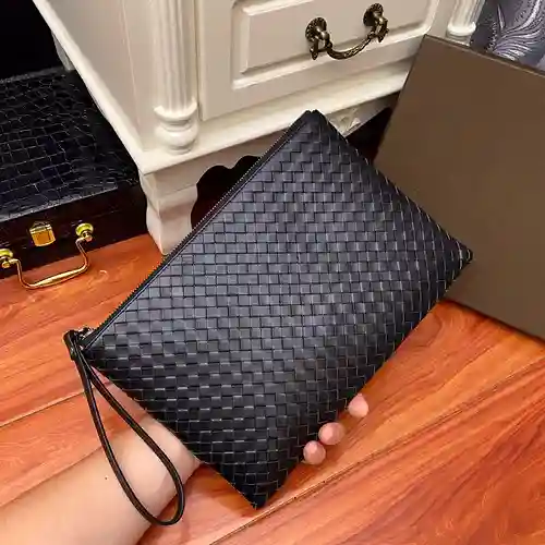 Bolso de mano especial para hombre BV, fabricado en piel de vacuno original importada, alta calidad,