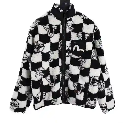 Chaqueta con cremallera a cuadros Ev*isu 24fw