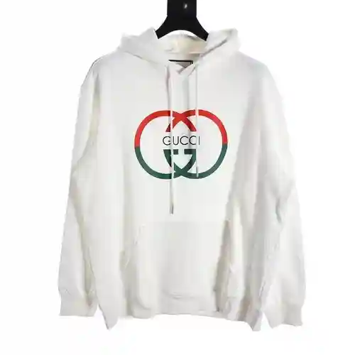 GU*CCI sudadera con capucha con estampado de doble G grande