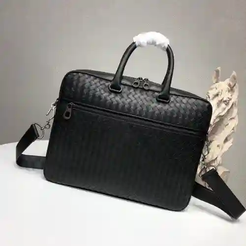 Maletín para hombre BV, fabricado en cuero original superior importado, versión réplica de alta gama