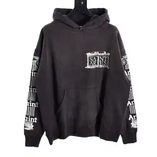 SAINT*MICHAEL 23FW sudadera con capucha y estampado croissant palace