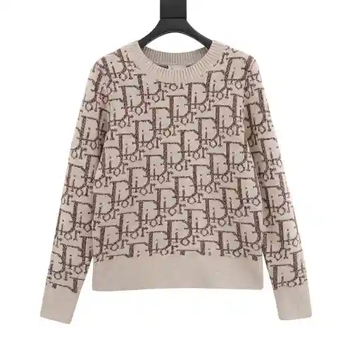 CD 23FW Jersey con cuello redondo y estampado integral en jacquard