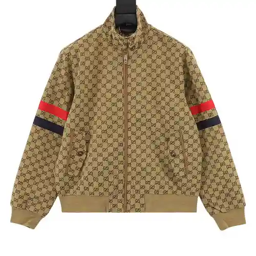 G Home Chaqueta acolchada con cuello alto y lona estampada en toda la prenda Doble G