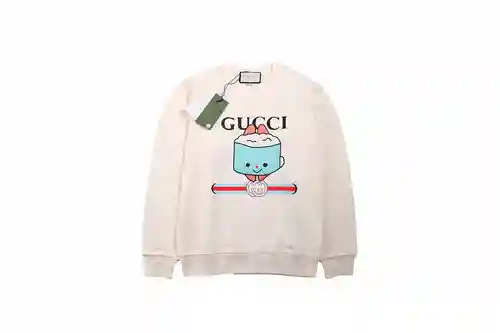 Gu*cci 23Fw sudadera con cuello redondo y estampado de letras de dibujos animados
