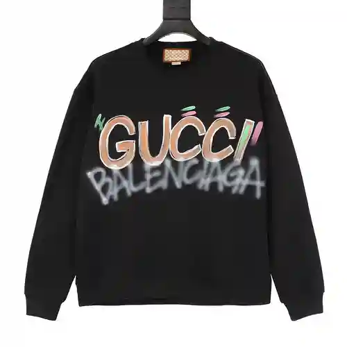G Home × sudadera con cuello redondo estampada pintada a mano con articulación BLCG