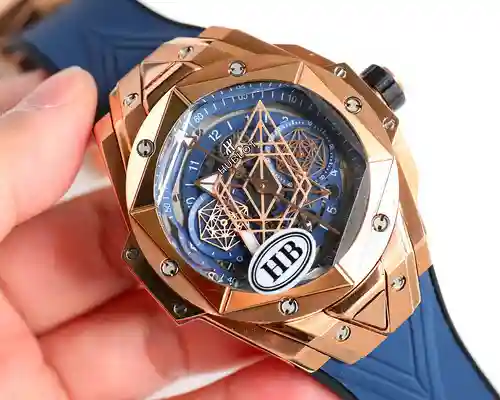 Reloj Hublot para hombre con movimiento mecánico original totalmente automático caja superior de ace