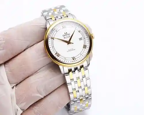 Ou@mega reloj para hombre con movimiento mecánico original totalmente automático caja superior de ac