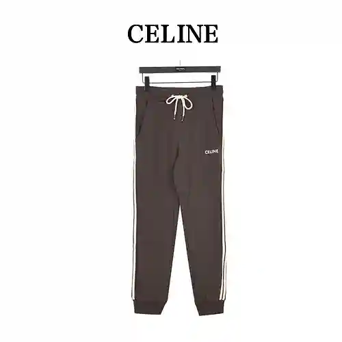 Pantalón leggings CE Céline con cincha lateral y logo bordado