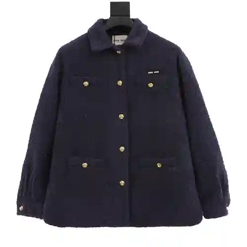 MIUMIU 23FW chaqueta estilo lana rizada