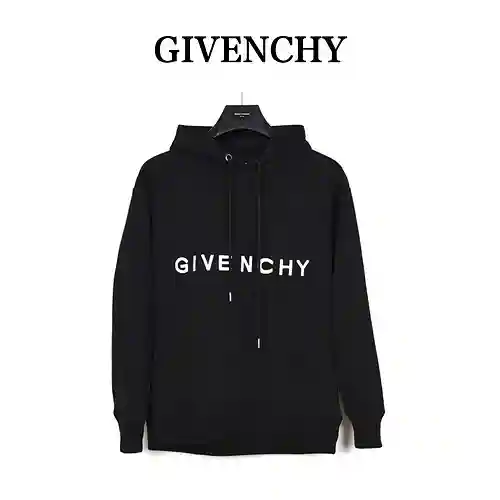 Sudadera con capucha y logo de cuatro cuadrados bordado GVC/Givenchy 22ss