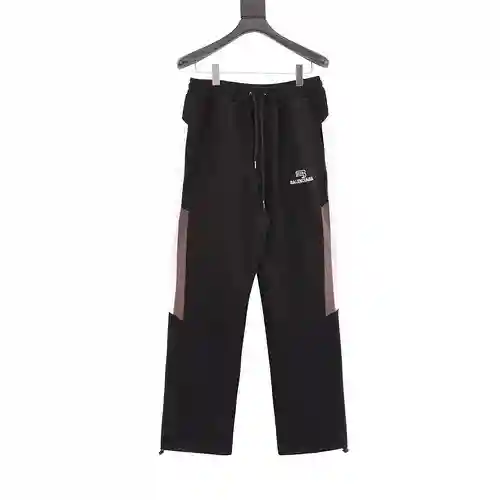 Pantalones casual color block con etiqueta pequeña bordada Blcg