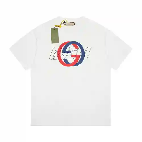 Gu*cci/Gucci 24ss Year of the Dragon Series Manga corta con estampado de letras Doble G