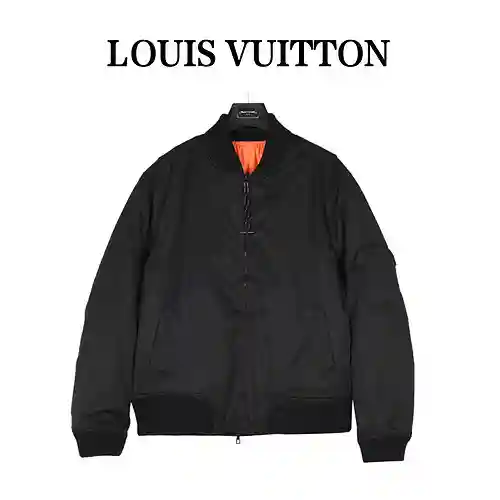 Abrigo de algodón con chaqueta bomber reversible LV/Louis Vuitton 23Fw
