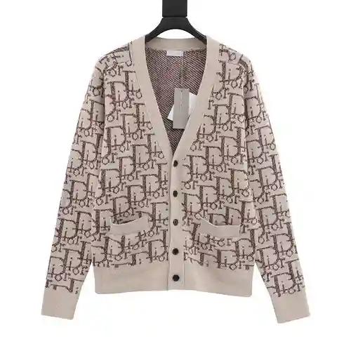CD 23FW Jersey tipo cárdigan con estampado integral en jacquard