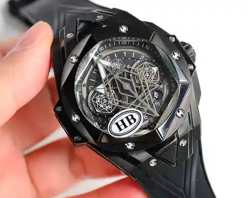 Reloj Hublot reloj para hombre con movimiento mecánico original totalmente automático caja superior 