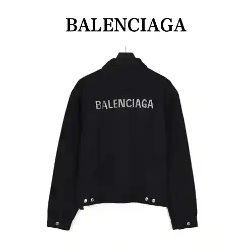 Chaqueta vaquera BLCG/Balenciaga 23ss con logo de rombos en la espalda