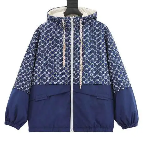 Chaqueta de algodón con capucha, mangas color block y estampado integral de G Home