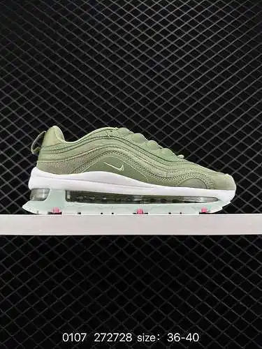 4 Auténticos Nike Nike Wmns Air Max 97 ESS "Blanco/Azul/Rojo" Bullet Retro Air Cushion, za
