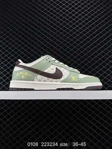 7 Louis Vuitton x Nike SB Dunk Low Pro combinación de colores creativa y personalizada, en conjunto 