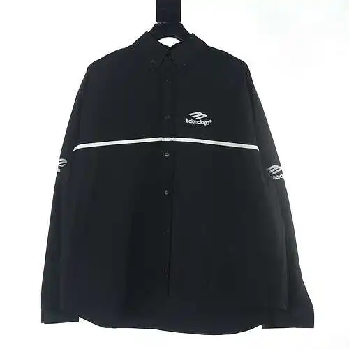 Balenciaga BLCG 3M camisa tejida de manga larga con botones y cintas
