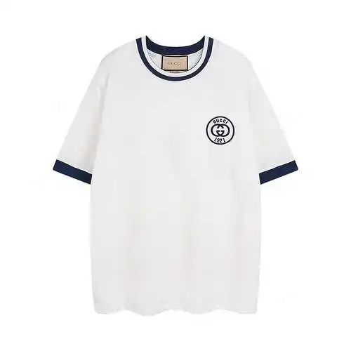 Gu*cci Gucci 23ss última camiseta con logo bordado de verano