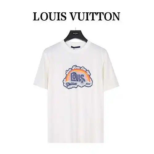 Camiseta de manga corta con estampado de arcoíris LV/Louis Vuitton 23SS