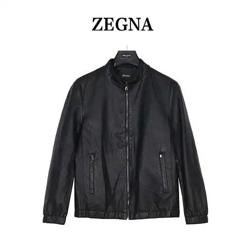 ZEGNA Chaqueta de cuero casual de moda de alta gama para hombre