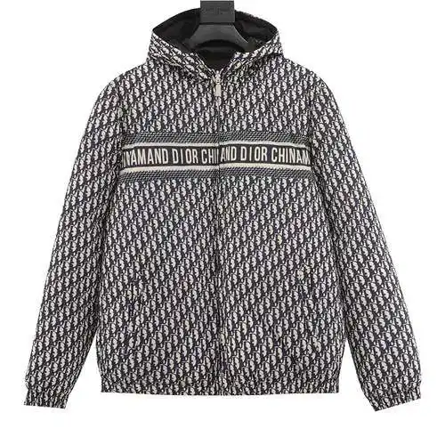 chamarra reversible de algodón con logo CD