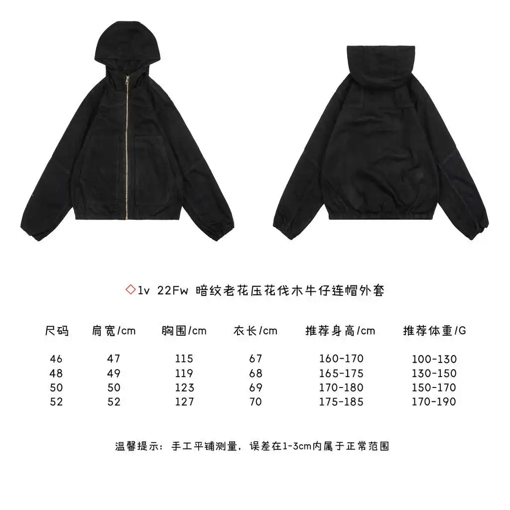 暗纹老花压花伐木牛仔连帽外套.webp