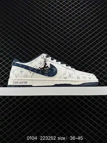 26 Nike Nike SB Dunk Low Pro x LV Louis Vuitton zapatos de skate deportivos informales, retro, de ca