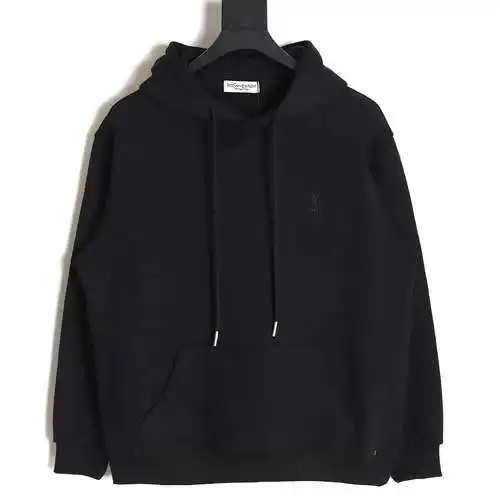 SLP Yves Saint Laurent 23FW sudadera con capucha y logo pequeño bordado