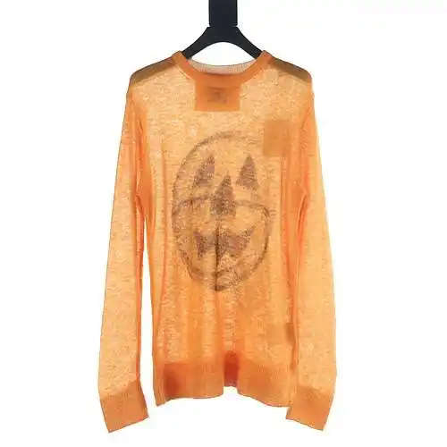 Suéter de mohair calabaza de edición limitada del desfile GFC 23FW de Givenchy