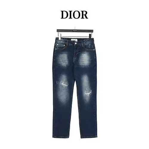 Pantalones vaqueros CD/Dior con pañuelo de bolsillo y logo
