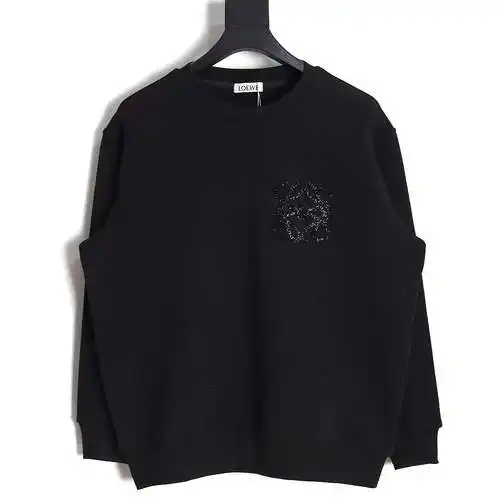 Loe*we sudadera con cuello redondo y logo de diamante permanente pequeño 24SS