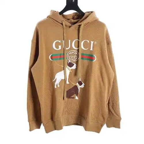 GU*CCI sudadera con capucha y estampado de cachorros