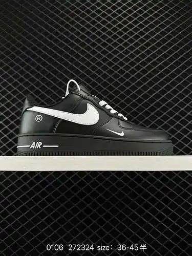 2 Nike Air Force Low Air Force 1 zapatillas deportivas informales de caña baja en blanco y negro que