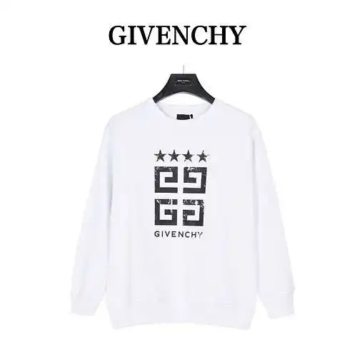 GVC/Givenchy 23ss 4Gsudadera con cuello redondo y logo estampado