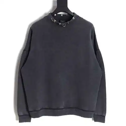BLCG Balenciaga 23FW sudadera con cuello redondo y remaches con hebilla