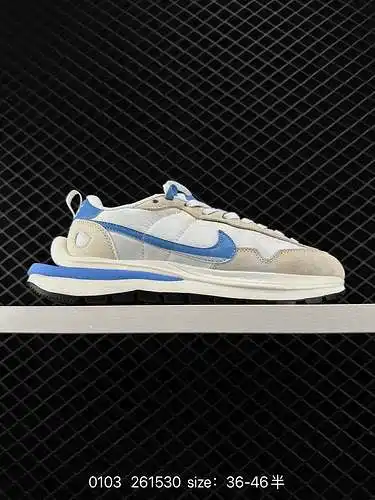 Auténtico Nike Waffle Doble gancho Tela Oxford + tela de gamuza Suela gruesa Nike Ldwaffle / Sacai C