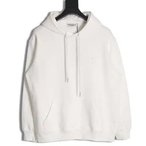 SLP Yves Saint Laurent 23FW sudadera con capucha y logo pequeño bordado